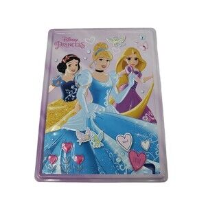 Disney Princess Craft Tin with Stickers Poster and Three Activity Books Open Box
